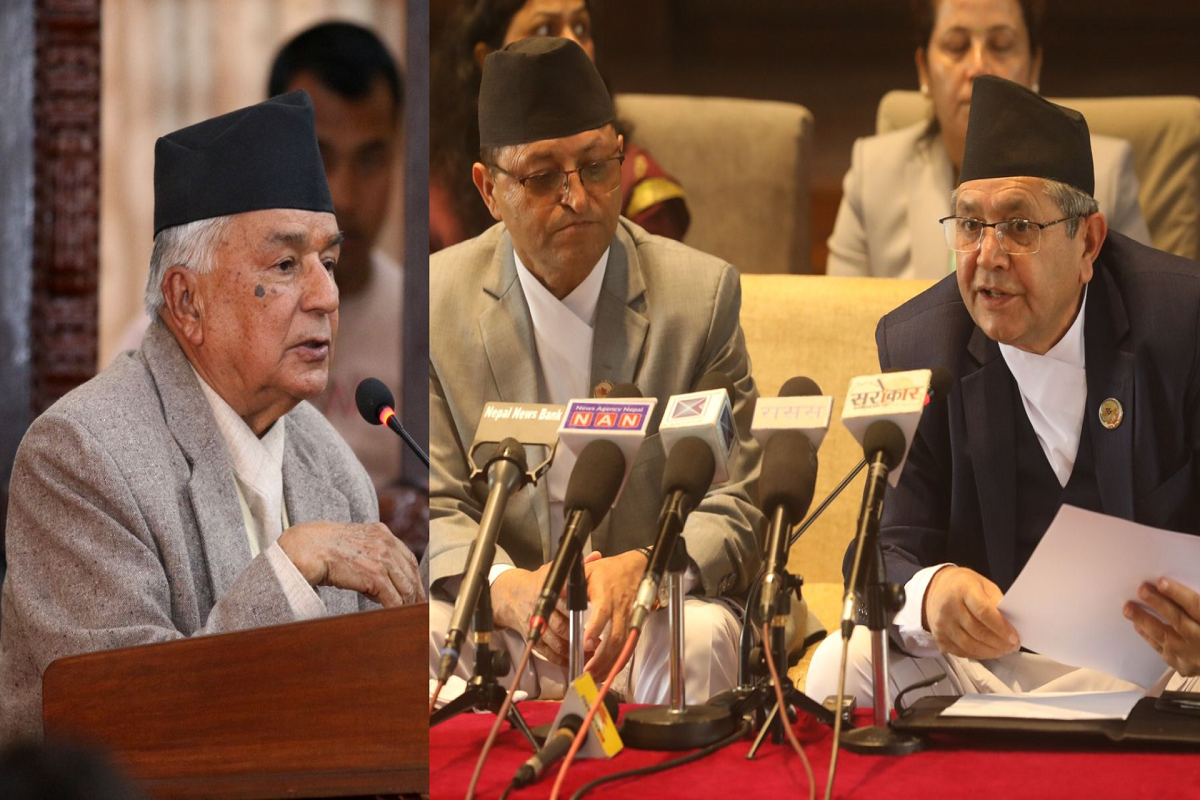 सदन खुलाउन साथ माग्दै राष्ट्रपतिसँग सभामुख र राष्ट्रिय सभाका अध्यक्षको भेट